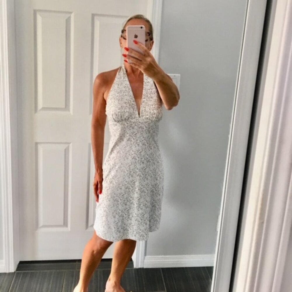 GLAMOROUS uk brand(WORN ONCE) summer floral halter style dress size 6